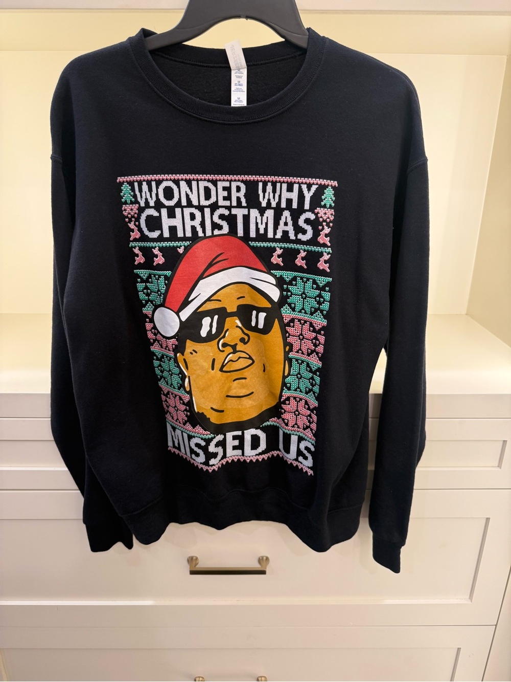 Women’s Black Christmas Ugly Sweater Graphic Sweatshirt
